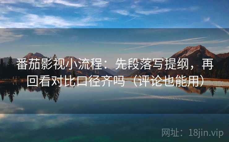 番茄影视小流程：先段落写提纲，再回看对比口径齐吗（评论也能用）