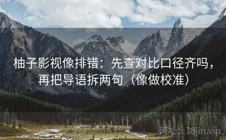 柚子影视像排错：先查对比口径齐吗，再把导语拆两句（像做校准）